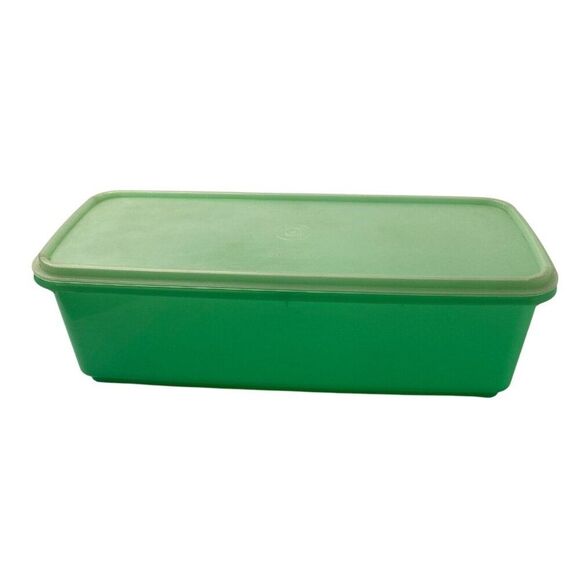 Tupperware Vegetable Easy Crisp Crisper 782-7 Jadeite Green Box Lid & Rack USA - Picture 1 of 9